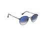 RAY BAN Occhiale da sole tondo nero, lente celeste sfumata