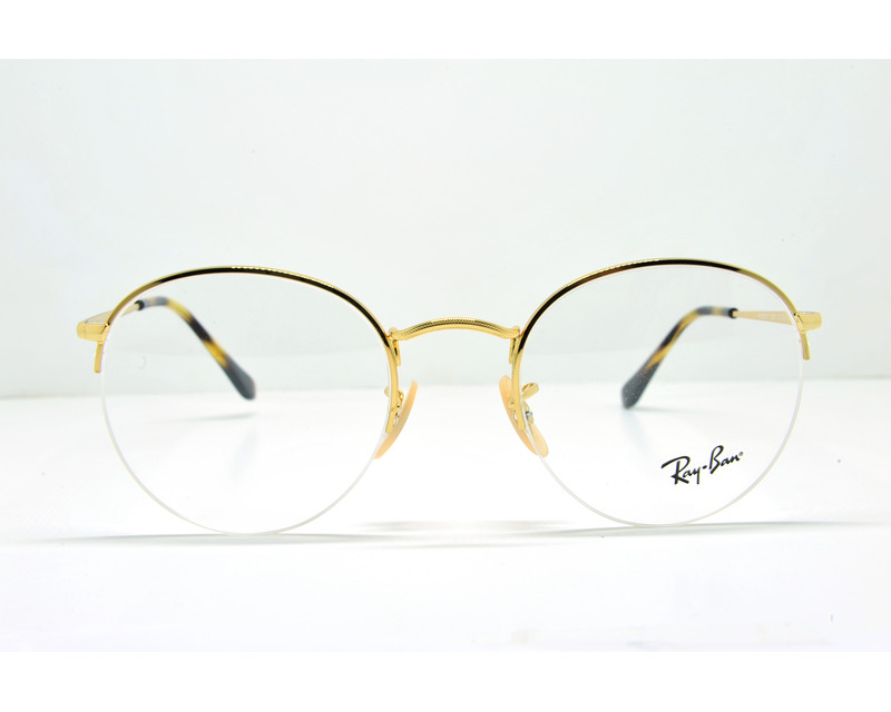 Occhiali da vista Ray Ban colore oro, tondo rb3947v