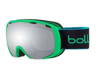 BOLLE' Maschera da sci Royal colore verde, lente nera specchiata 21595