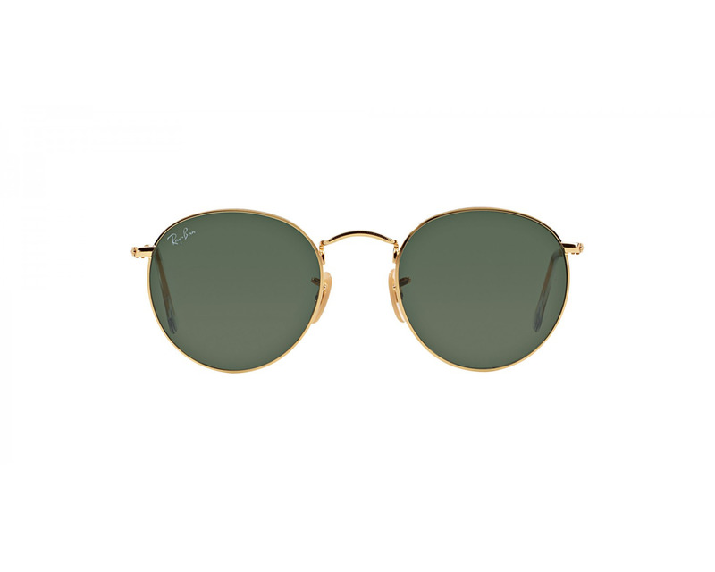 RAY BAN Occhiali da sole colore oro, tondo, lente verde