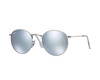 RAY BAN Occhiali da sole colore argento, tondo, lente grigio specchiato