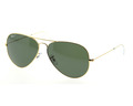 RAY BAN Occhiali da sole colore oro, a goccia, lente verde