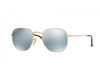 RAY BAN Occhiali da sole colore oro, esagonale, lente grigio specchiato