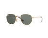 RAY BAN Occhiali da sole colore oro, esagonale, lente verde