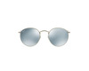 RAY BAN Occhiali da sole colore argento, tondo, lente grigio specchiato