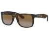 RAY BAN Occhiali da sole colore marrone maculato, squadrato, lente marrone sfumata