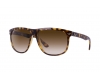 RAY BAN Occhiali da sole colore marrone maculato, a mascherina, lente marrone sfumata