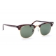 RAY BAN CLUBMASTER Occhiali da sole colore marrone, quadrato, lente verde