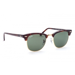 RAY BAN CLUBMASTER Occhiali da sole colore marrone, quadrato, lente verde