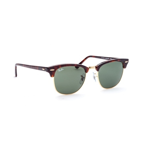 RAY BAN CLUBMASTER Occhiali da sole colore marrone, quadrato, lente verde