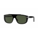 PERSOL Occhiali da sole a mascherina, colore nero, lente verde