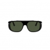 PERSOL Occhiali da sole a mascherina, colore nero, lente verde
