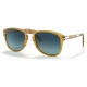 PERSOL STEVE MCQUEEN Occhiali da sole a goccia, colore miele, lente blu polarizzata