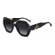 CAROLINA HERRERA Occhiale da sole nero, forma geometrica, lente nera sfumata