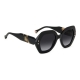 CAROLINA HERRERA Occhiale da sole nero, forma geometrica, lente nera sfumata