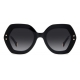 CAROLINA HERRERA Occhiale da sole nero, forma geometrica, lente nera sfumata