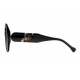 CAROLINA HERRERA Occhiale da sole nero, forma geometrica, lente nera sfumata