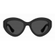 HAVAIANAS Occhiale da sole nero , cat-eye, lente grigia