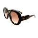 CHLOE' Occhiale da sole squadrato marrone, lente marrone sfumata