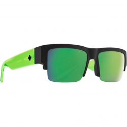 SPY Occhiale da sole Cyrus 50/50 nero opaco, lente verde specchio