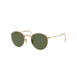 RAY BAN Occhiale da sole round colore oro , lente verde