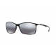 RAY BAN Occhiali da sole avvolgente Liteforce nero opaco, lente argento specchio polarizzato