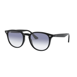 RAY BAN Occhiali da sole modello squadrato colore nero, lente azzurro sfumato