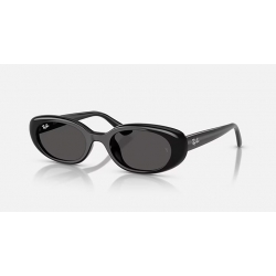 Ray Ban Occhiali da sole modello ovale , colore nero , lente grigia